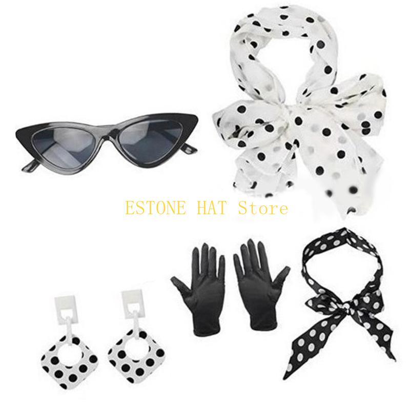 Women'S Accessories In The 1950S - 49MF 5 Buah Aksesori Rockabilly Set