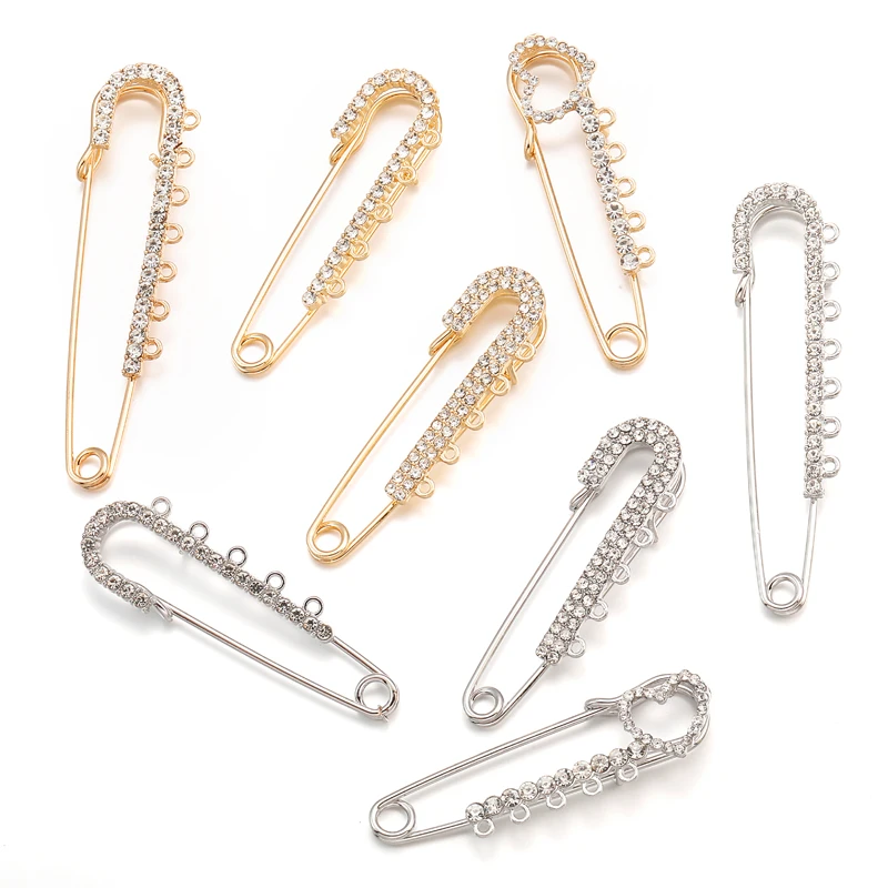 Brooch Pin Gold - Bros Berlian Imitasi Paduan Logam Warna