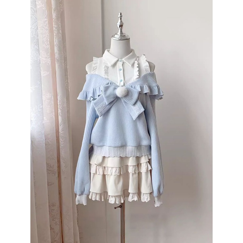 Layered Necklace Set - Set 2 Potong Lolita Soft Girl