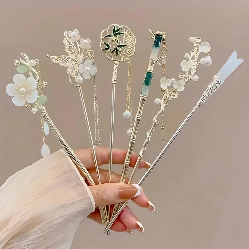 Women Accessories Shop Design - 1/6 Buah Stik Rambut Rumbai Gaya