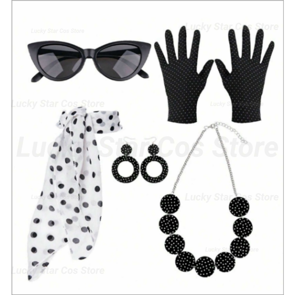 Women'S Accessories In The 1950S - Aksesori Kostum Retro 50-an Polkadot Merah
