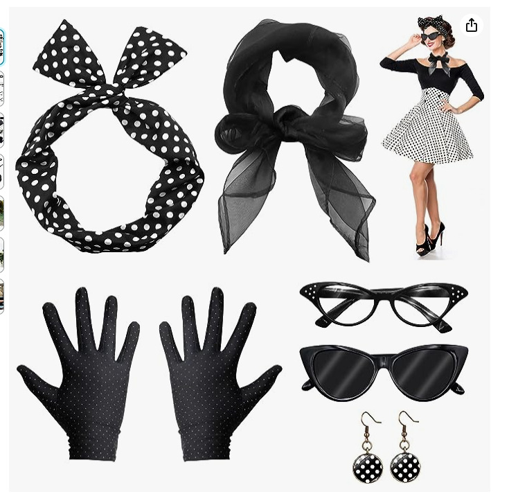 Women'S Accessories In The 1950S - 50s Aksesori kostum disko 1950s gaun