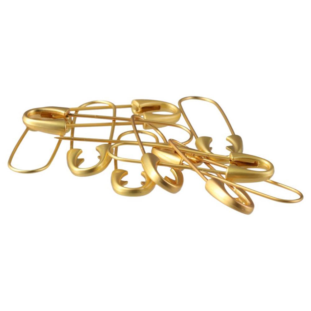 Brooch Pin Gold - 10 Buah Bros Emas Logam DIY