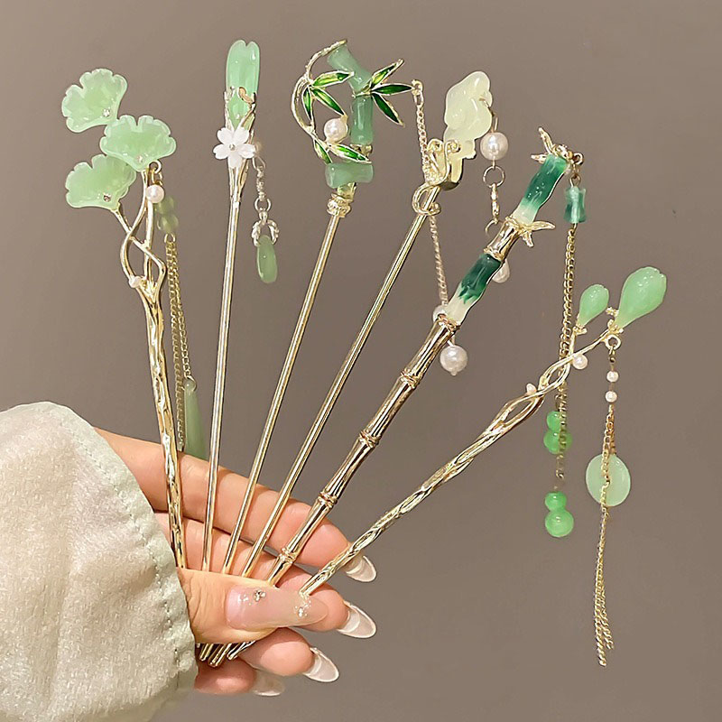 Women Accessories Shop Design - 1 Buah Jepit Rambut Hijau Gaya