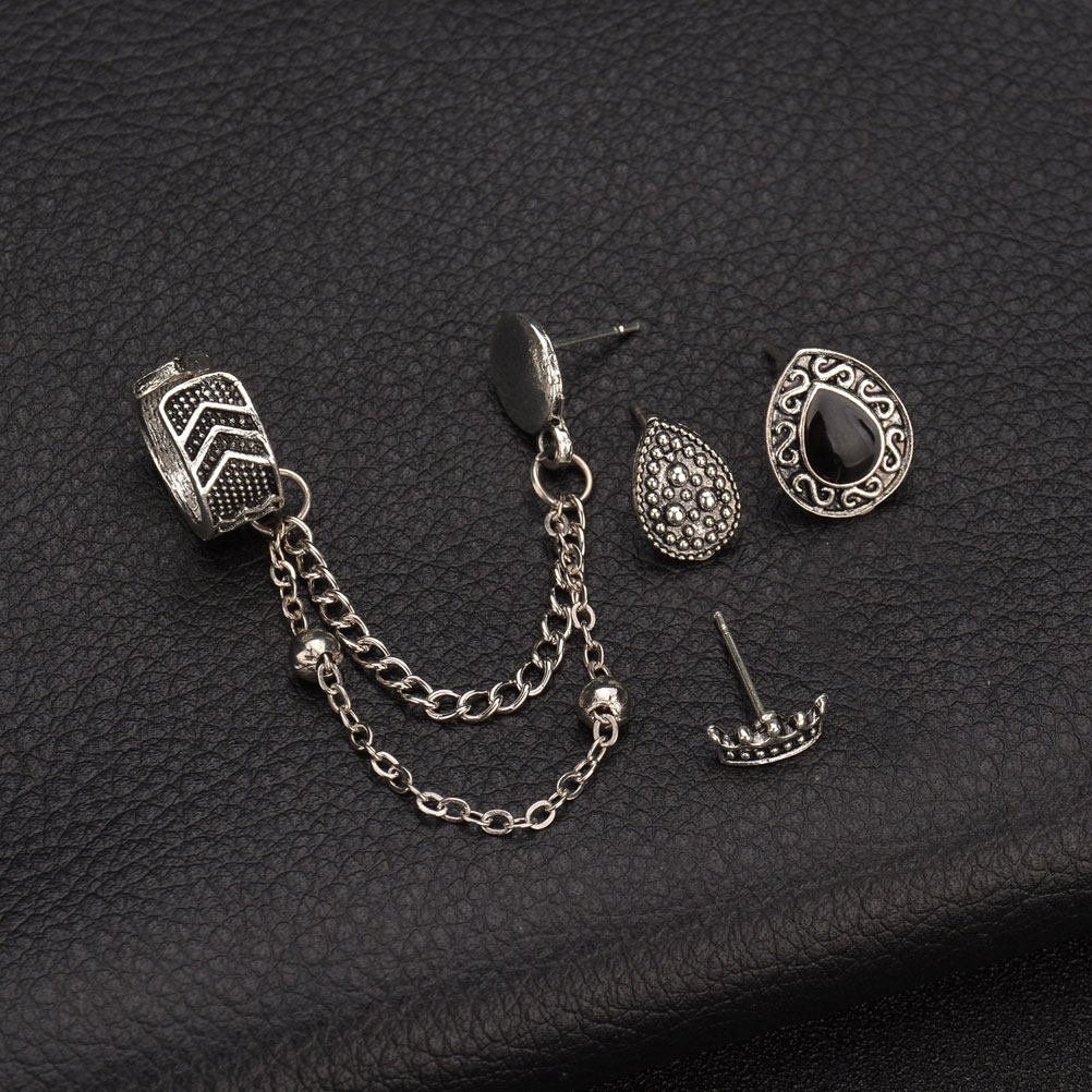 1Set Set Klip Telinga Logam Ga - Women Accessories Shop Design ulasan dan harga