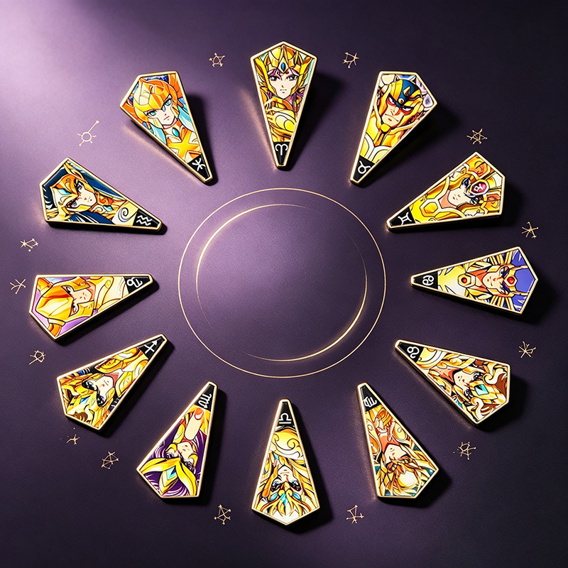 6-12 Buah Pin Enamel Anime Sai - Brooch Pin Gold ulasan dan harga