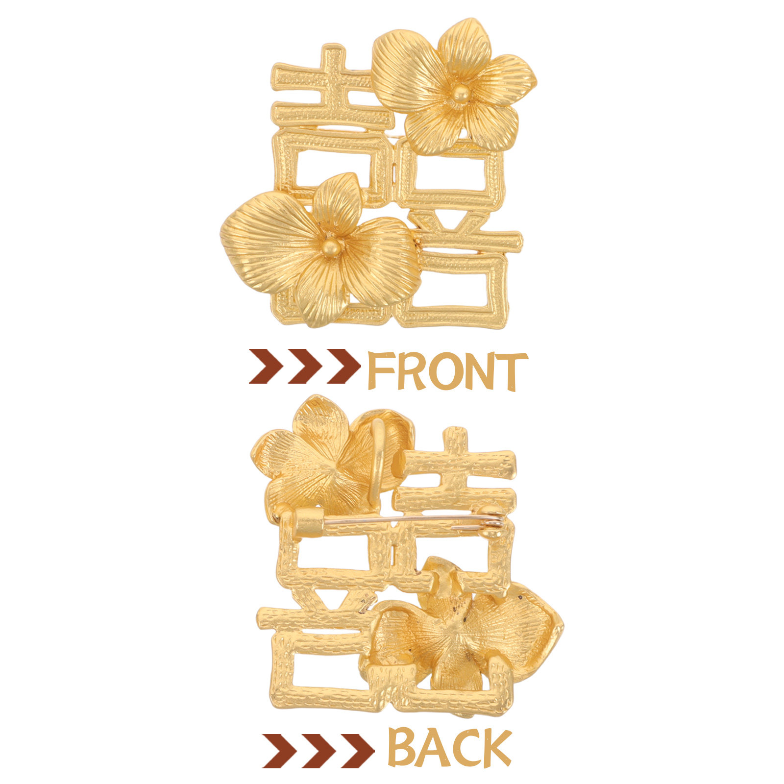 2Pcs Bros Pernikahan Pin Karak - Brooch Pin Gold ulasan dan harga