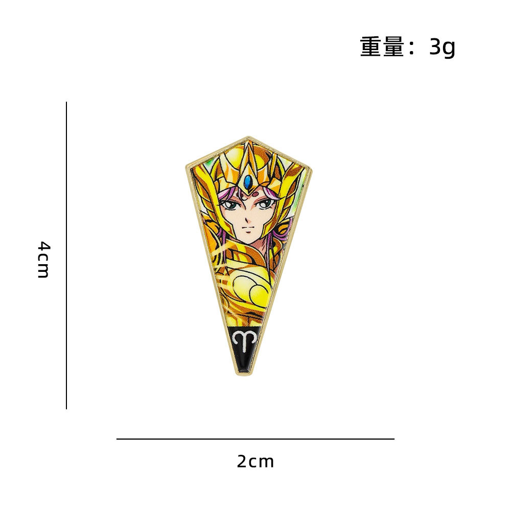 Pin Enamel Saint Seiya Gold Sa - Brooch Pin Gold ulasan dan harga