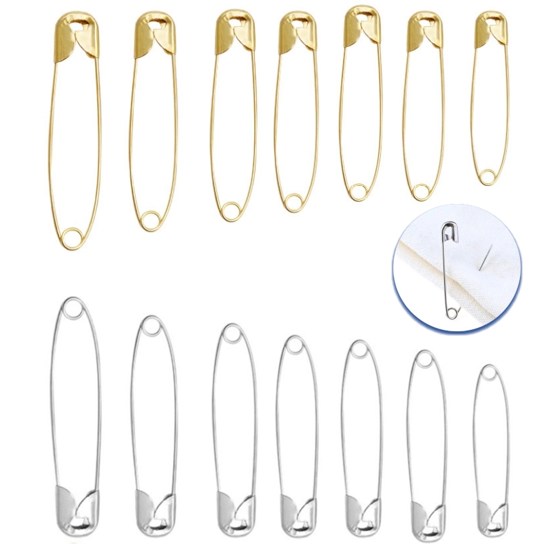 100Pcs/lot Peniti Pengaman Baj - Brooch Pin Gold ulasan dan harga