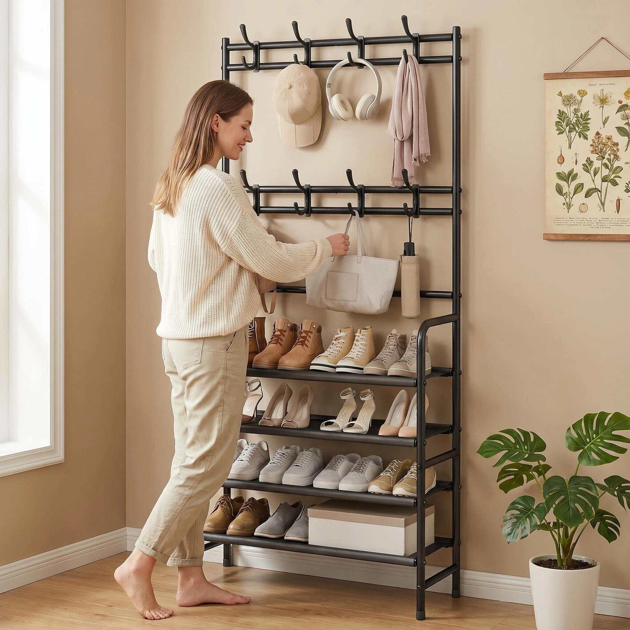 Rak Sepatu 4 Tingkat SUOERNUO  - Women'S Accessories Rack Room Shoes ulasan dan harga