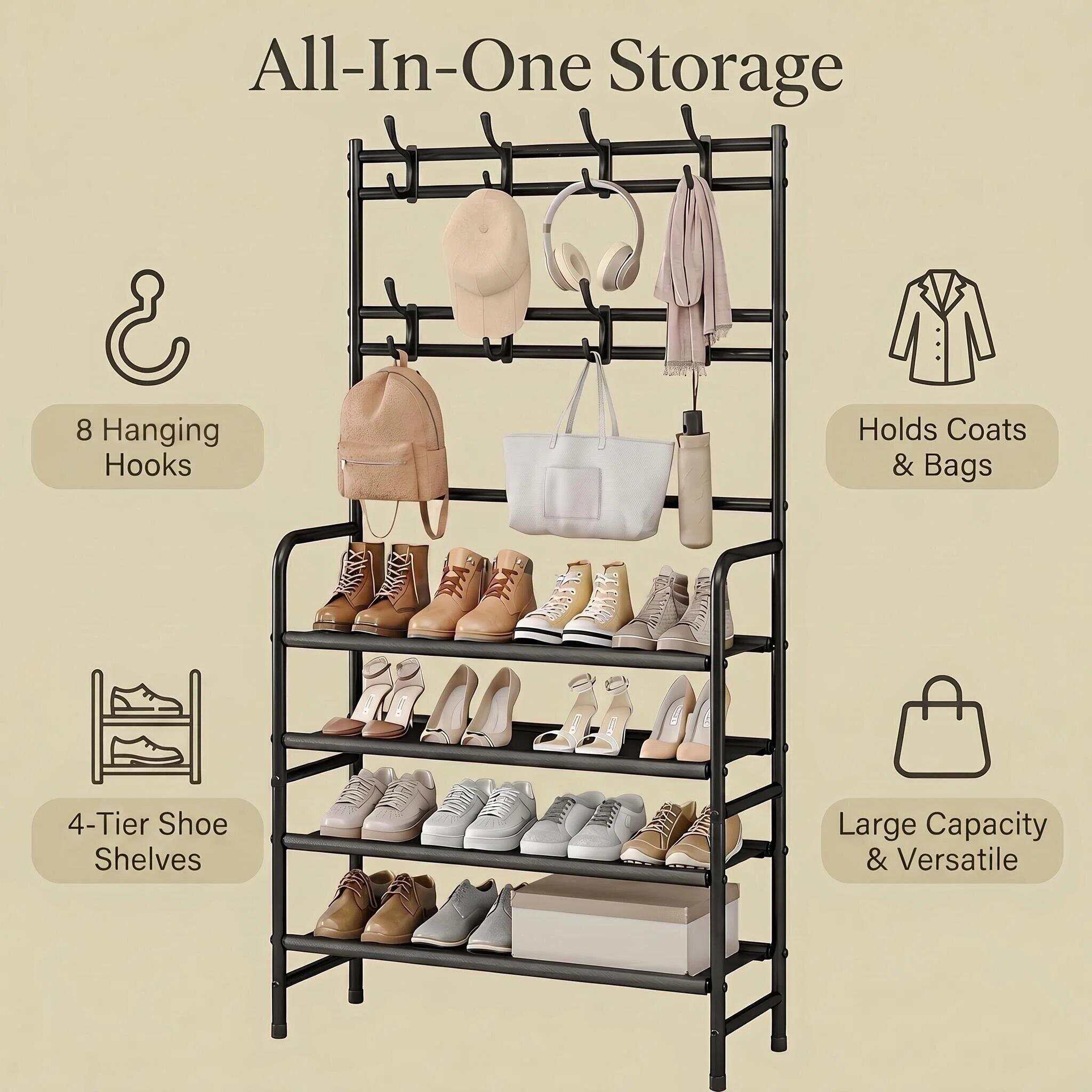Rak Sepatu 4 Tingkat SUOERNUO  - Women'S Accessories Rack Room Shoes ulasan dan harga