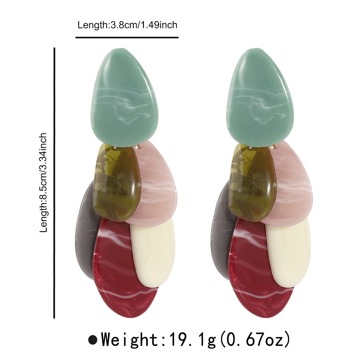 1 Pasang Anting Resin Berbentu - Women'S Accessories Trends 2026 ulasan dan harga