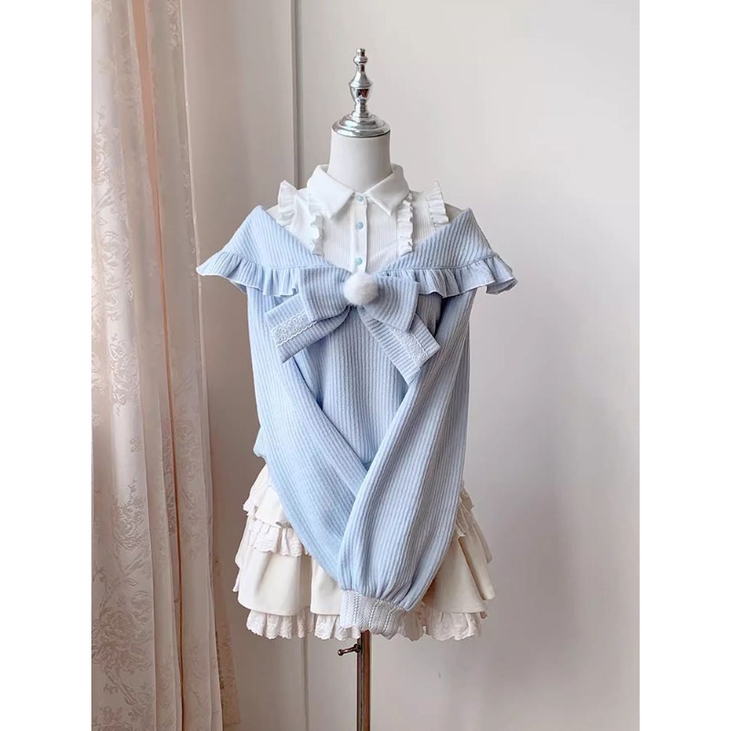 Set 2 Potong Lolita Soft Girl  - Layered Necklace Set ulasan dan harga
