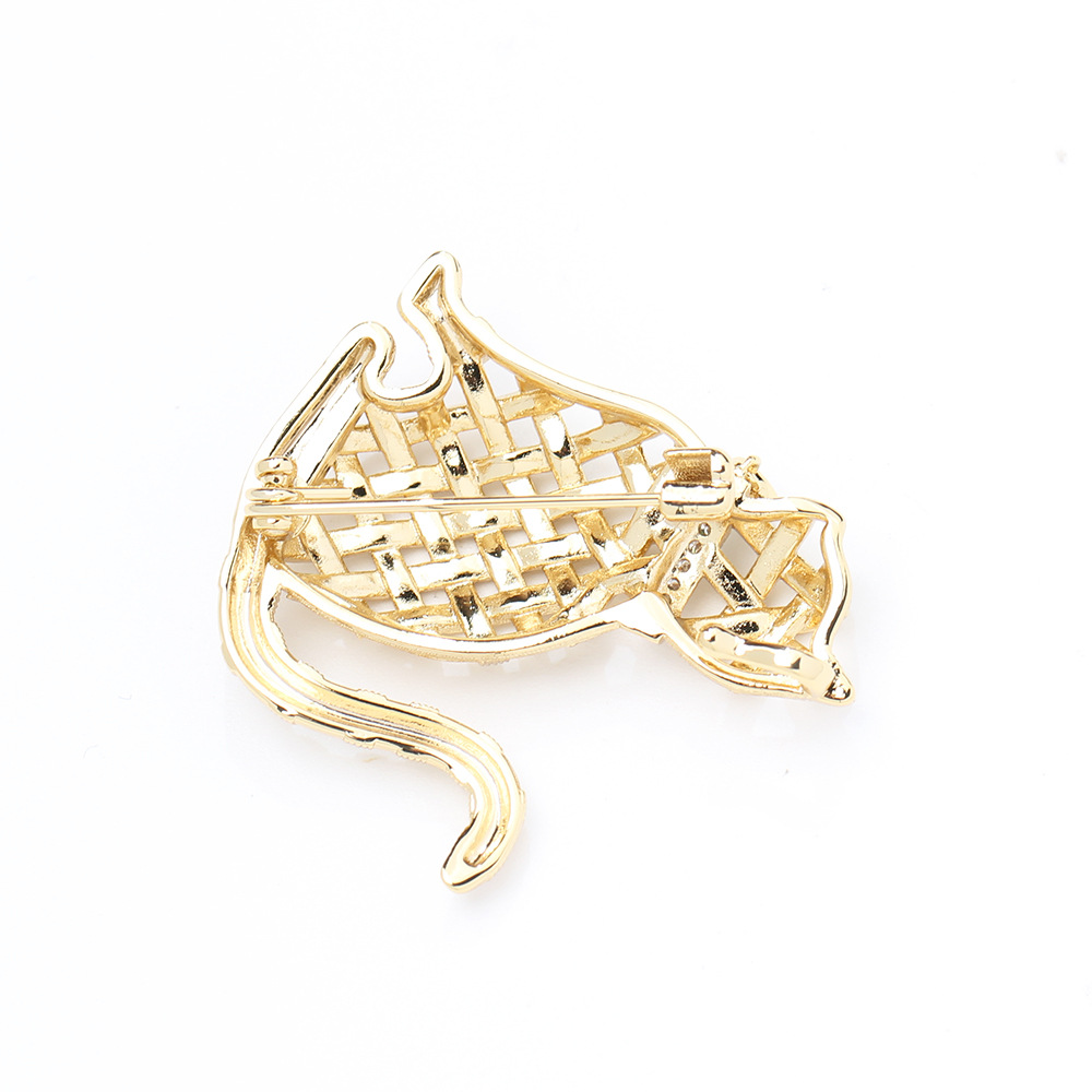 Bros Kucing Emas Desain Sense  - Brooch Pin Gold ulasan dan harga