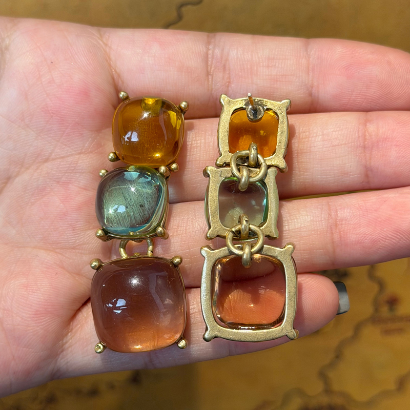 Anting-anting Jelly Bean Kaca  - Women'S Accessories Trends 2026 ulasan dan harga