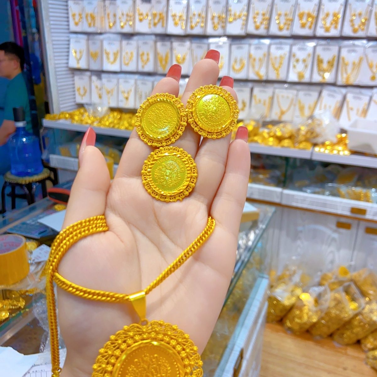 Baru 24K perhiasan Dubai lapis - Women Accessories Dubai ulasan dan harga