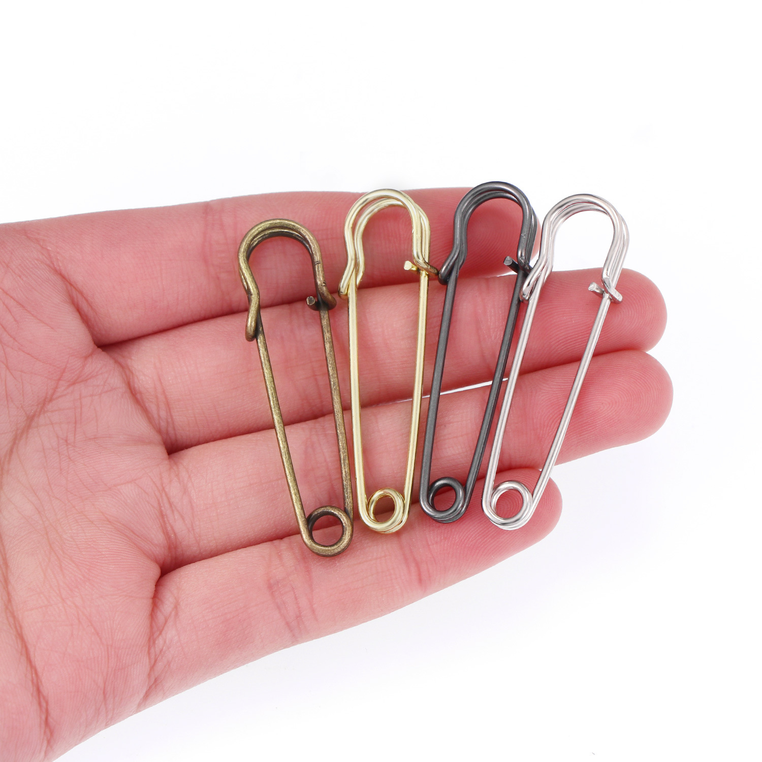 20 buah 50mm Pin pengaman loga - Brooch Pin Gold ulasan dan harga