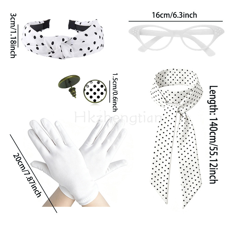 Kit Aksesori Polka Dot Retro 1 - Women'S Accessories In The 1950S ulasan dan harga