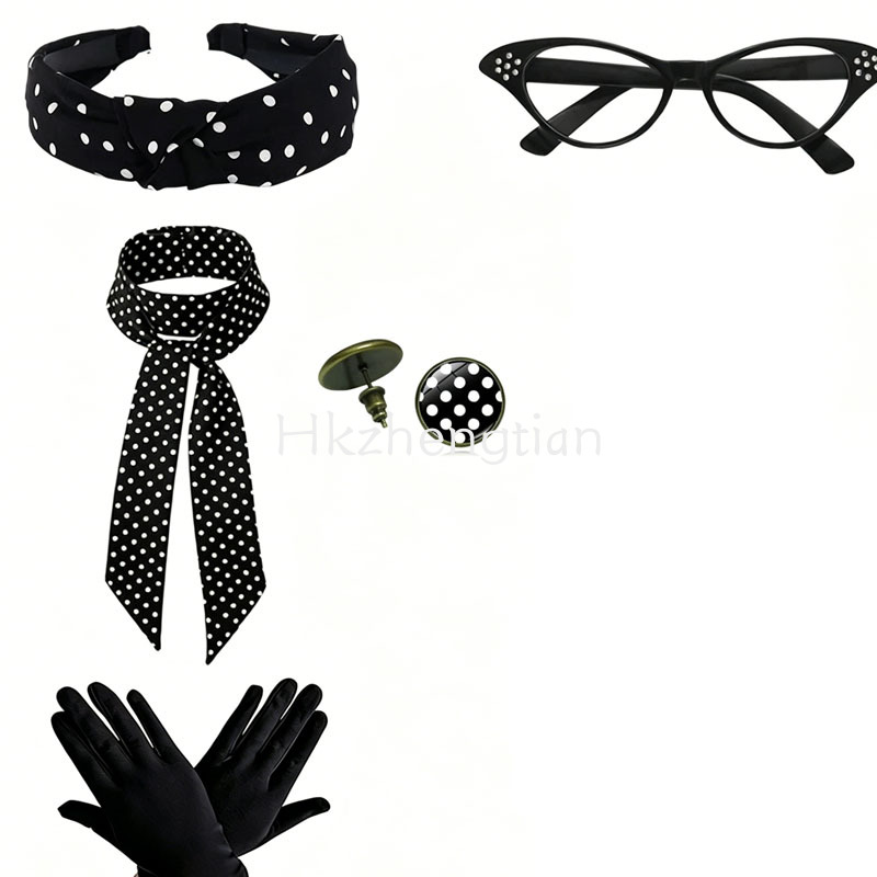 Kit Aksesori Polka Dot Retro 1 - Women'S Accessories In The 1950S ulasan dan harga
