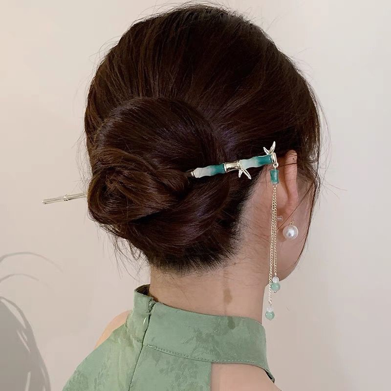 1 Buah Jepit Rambut Hijau Gaya - Women Accessories Shop Design ulasan dan harga