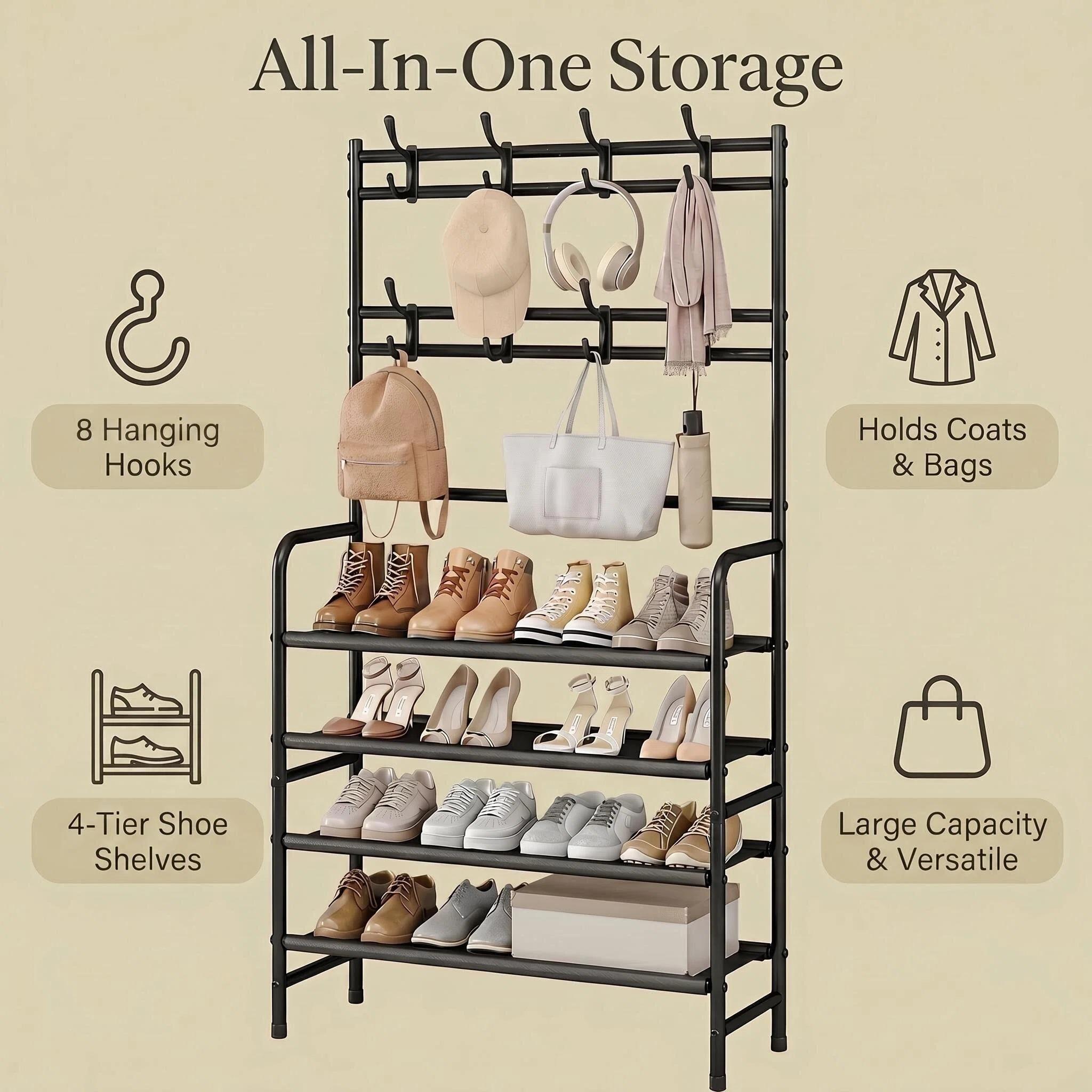 Rak Sepatu 4 Tingkat SUOERNUO  - Women'S Accessories Rack Room Shoes ulasan dan harga