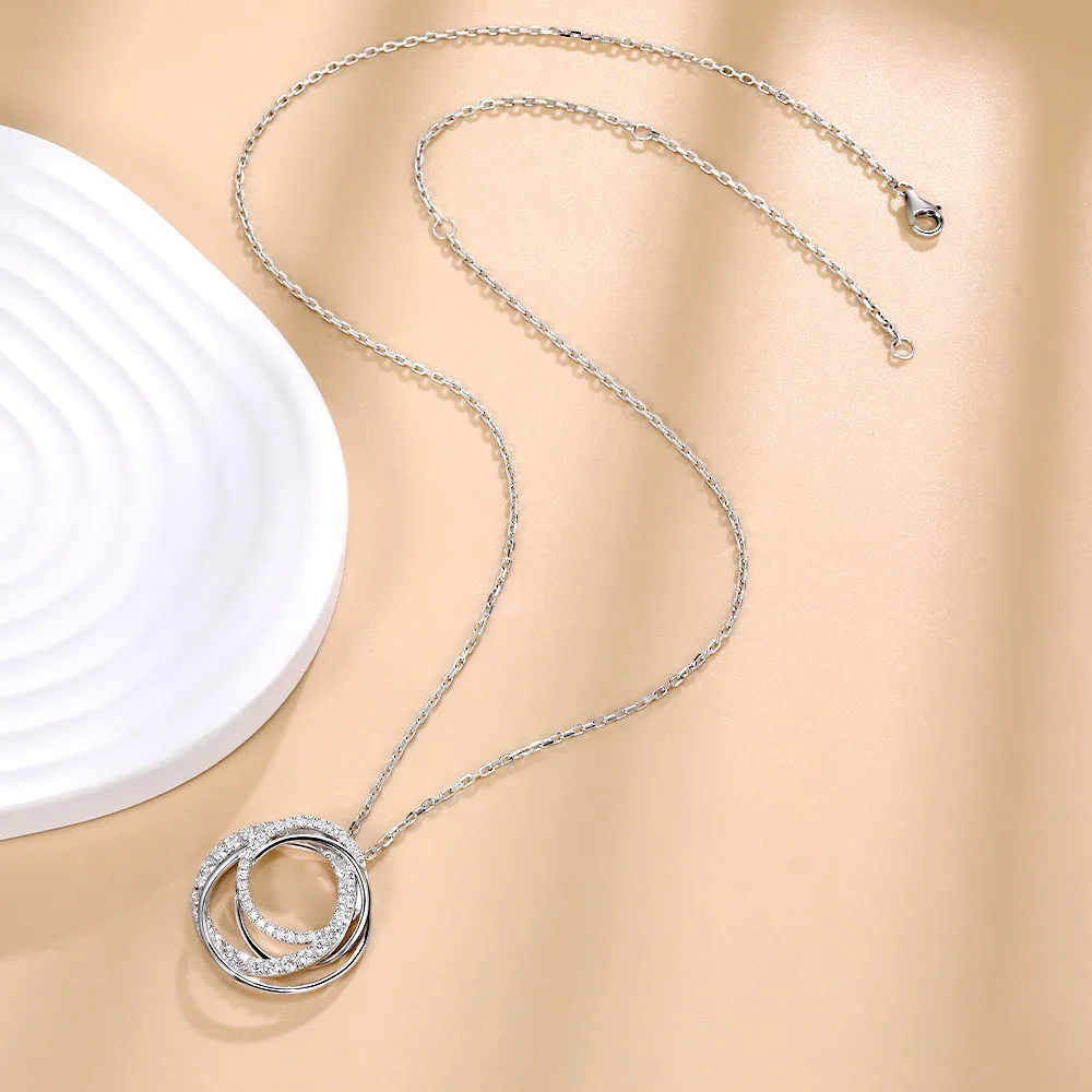 M-JAJA Moissanite Liontin Kalu - Layered Necklace Set ulasan dan harga