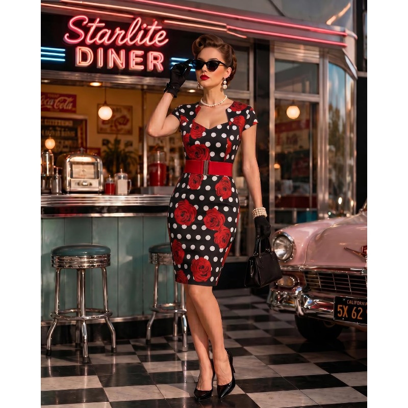 10PCS/SET Gaun Retro Wanita Er - Women'S Accessories In The 1950S ulasan dan harga