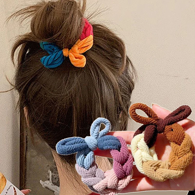Ikat Rambut Rajut Warna-warni  - Women Accessories Shop Design ulasan dan harga